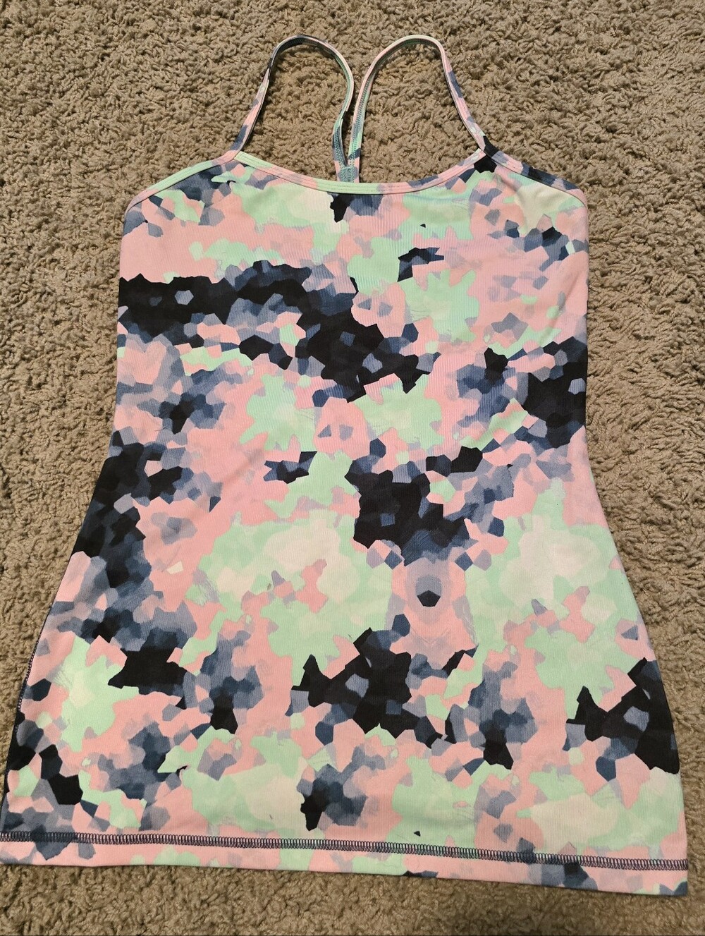 Lululemon Power Y Tank *Luon in  "Clouded Dreams Multi" print